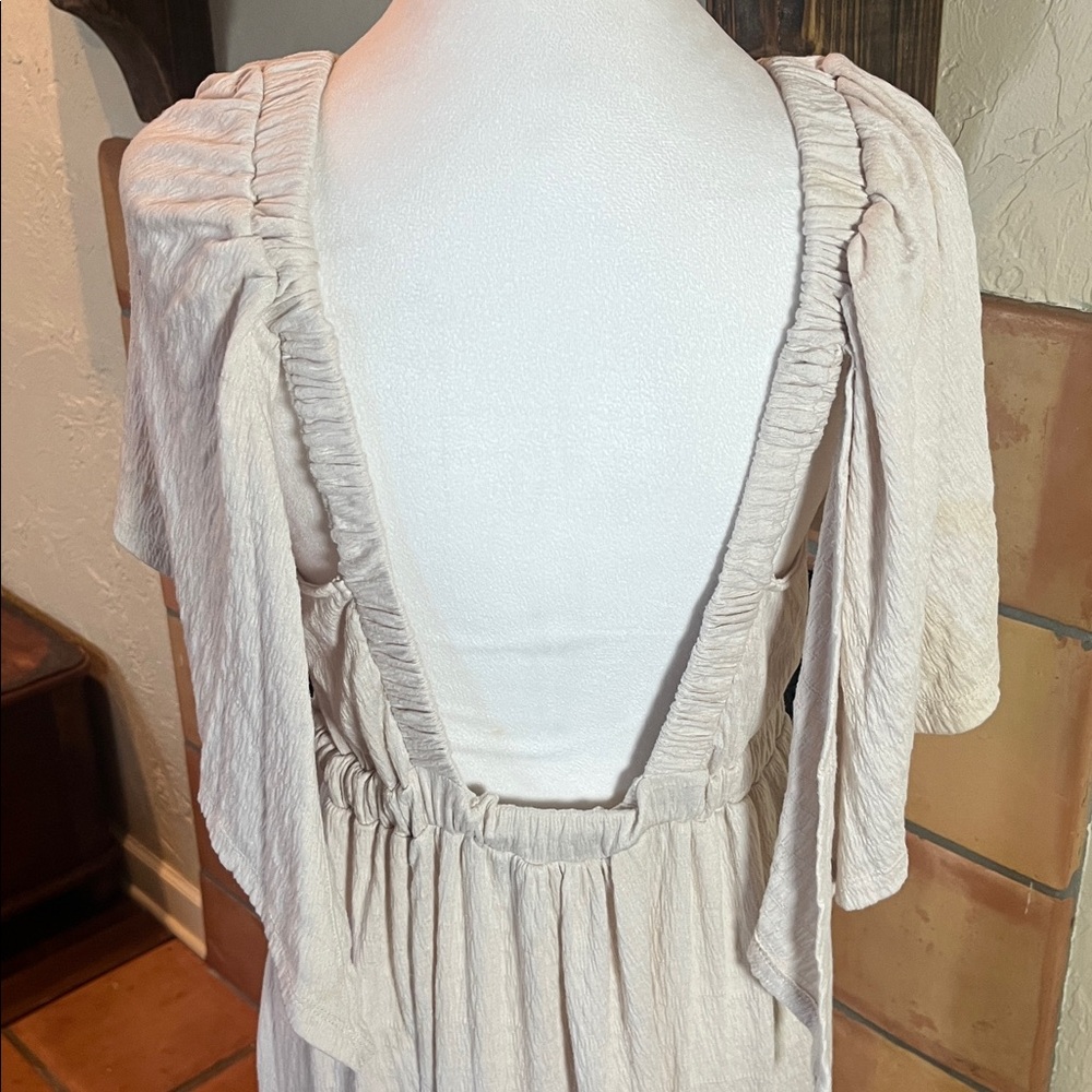Free People Beach La La Maxi Dress, Salt, size M - Picture 6 of 9